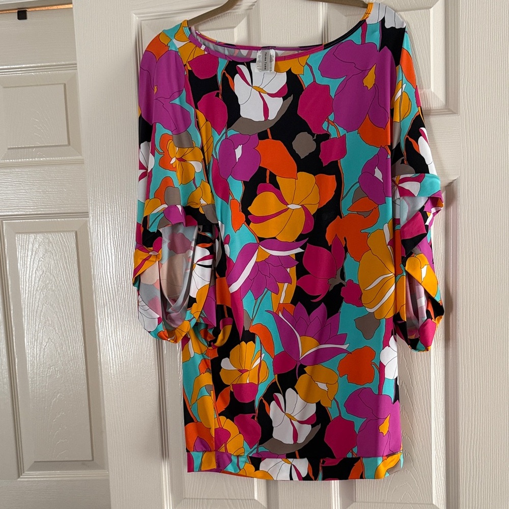 Trina Turk Multicolor Abstract Top